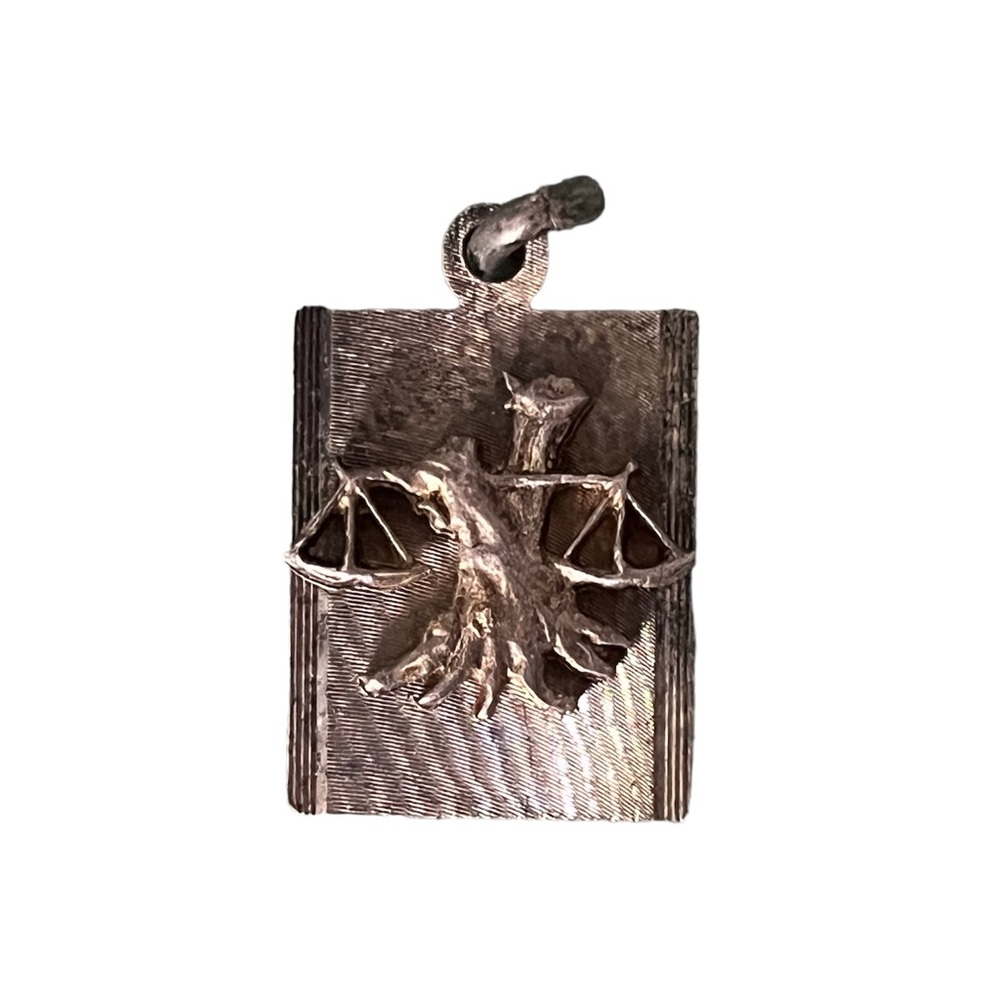 Vintage silver Libra charm